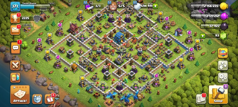 Clash of Clans Account – TH:12, Level 171, 0 Gems, BK:60, AQ:60, GW:33, RC:29 (IOS/Android)