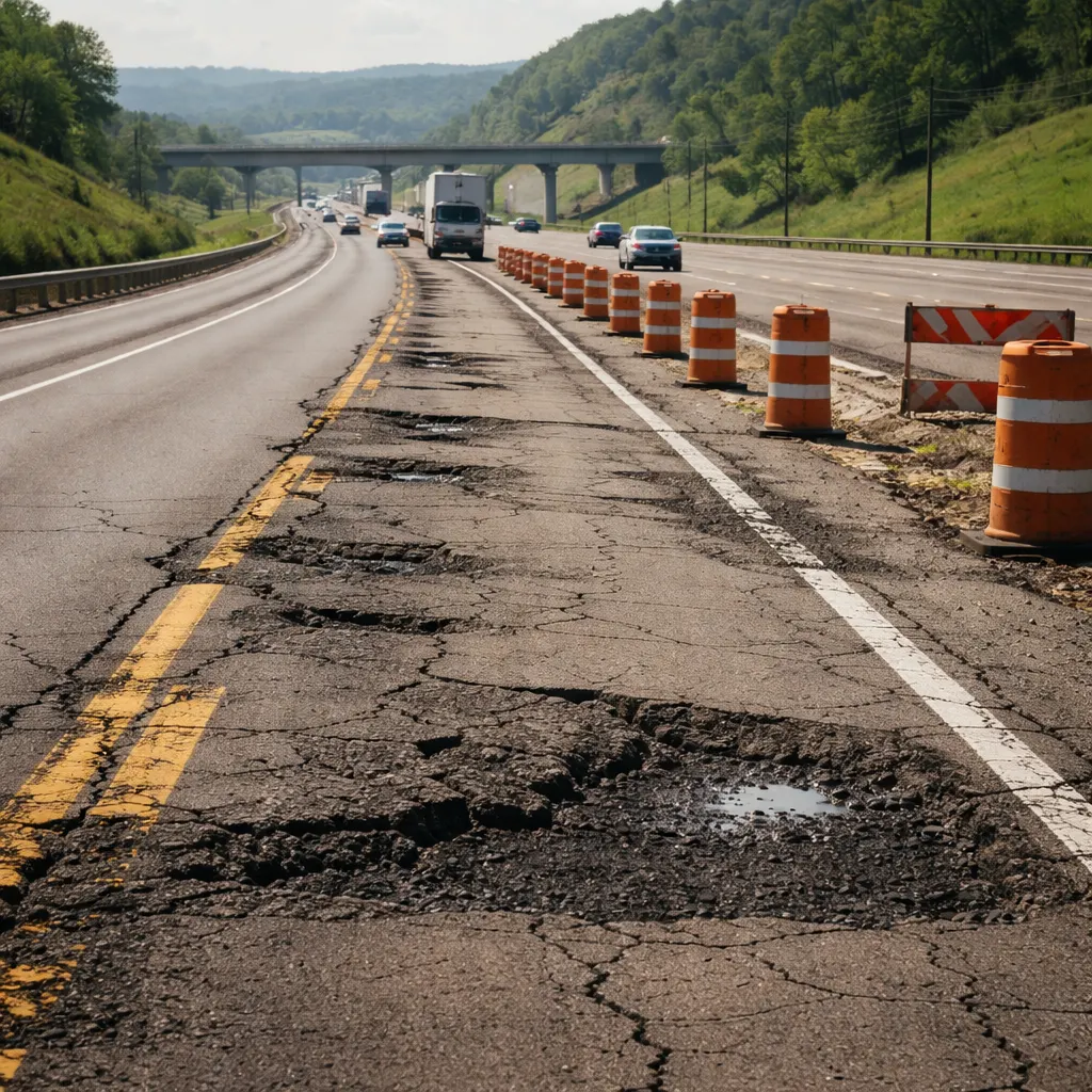 Kentucky Highway System Falls to 15th Nationally, Report Finds