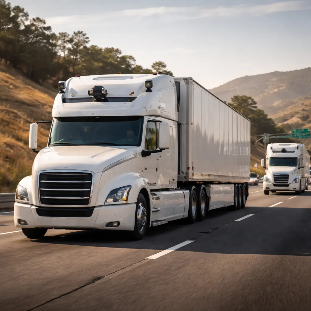 Self-Driving Trucks Begin Testing on California Highways After Permit Approval