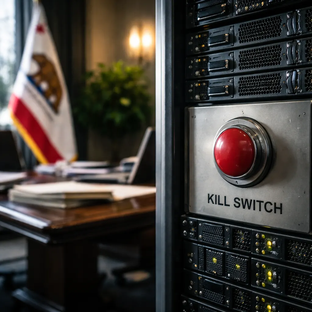 California orders AI kill switch review as Newsom pushes ahead of Congress