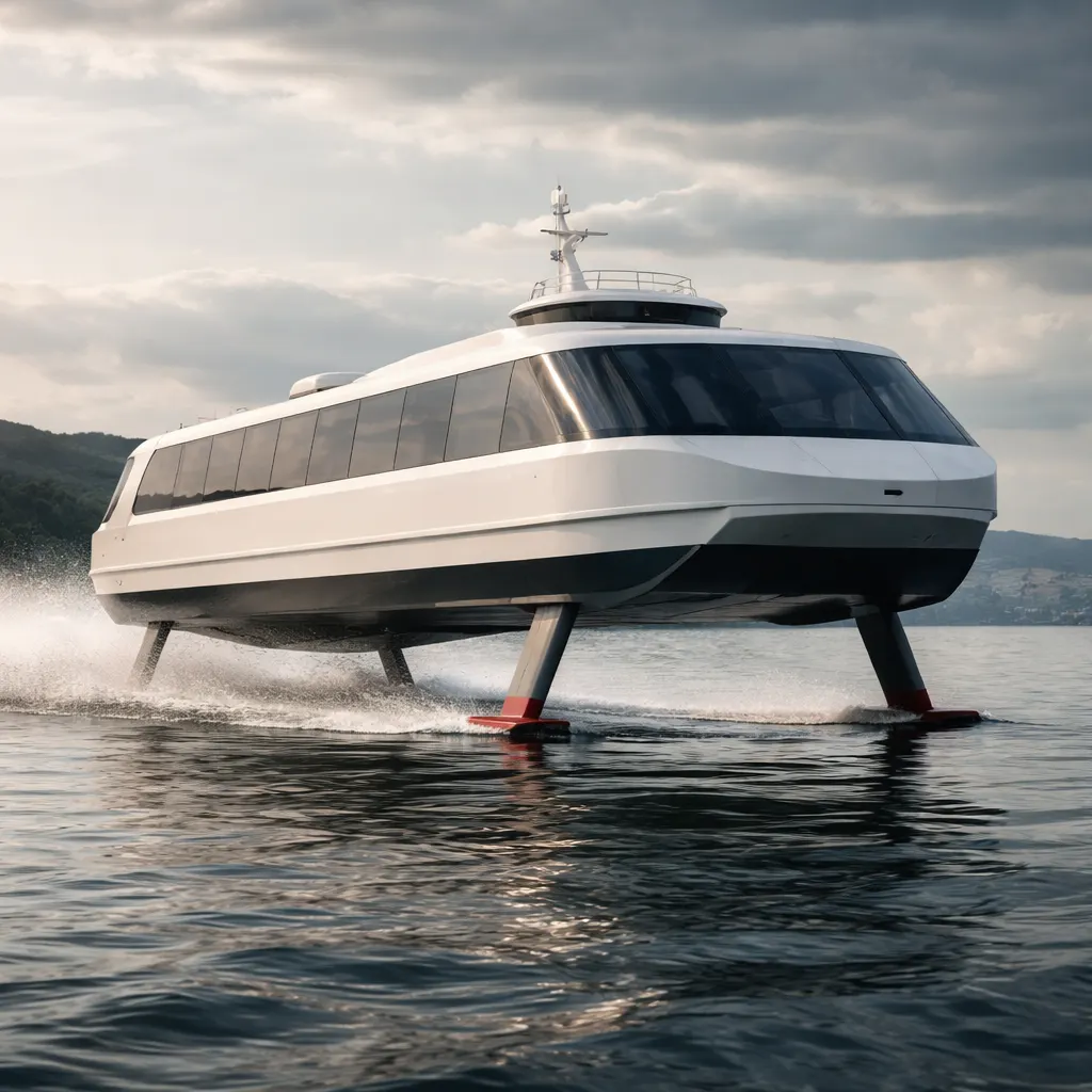 Electric Ferry Lifts Above Water on Foils, Cuts Drag and Boosts Range