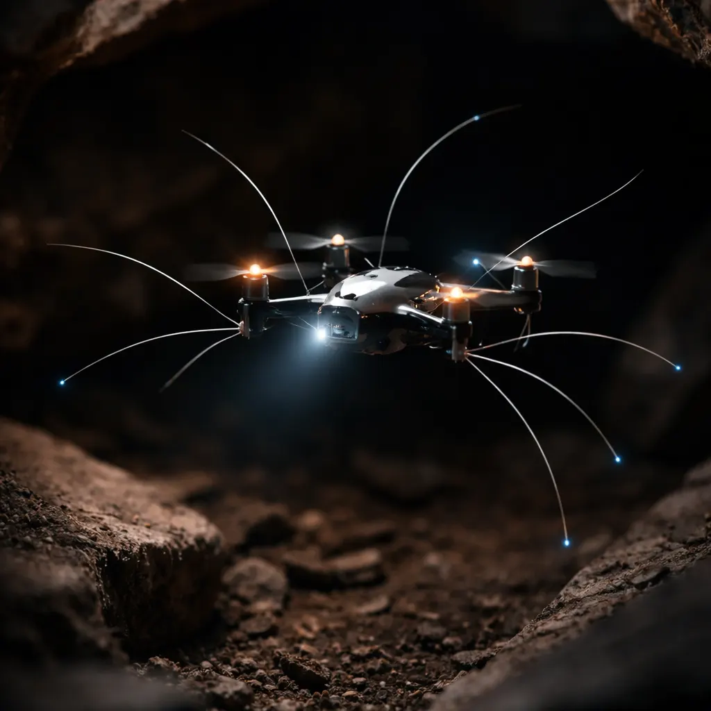 Tiny Drones Navigate in Darkness Using Cat-Like Whiskers, Study Shows