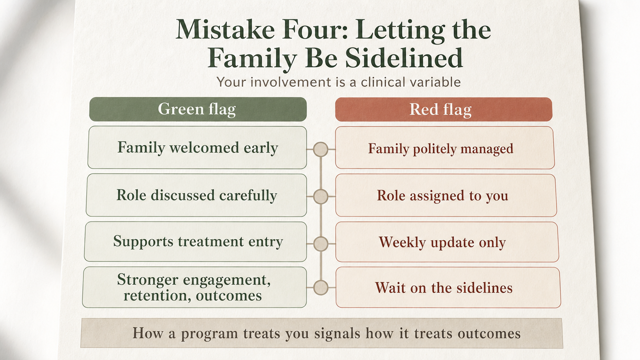 What to Look For in Inpatient Drug Treatment Centers 2 Visualize the green flag vs. red flag comparison table from the section, which is a direct framework families can use when evaluating programs