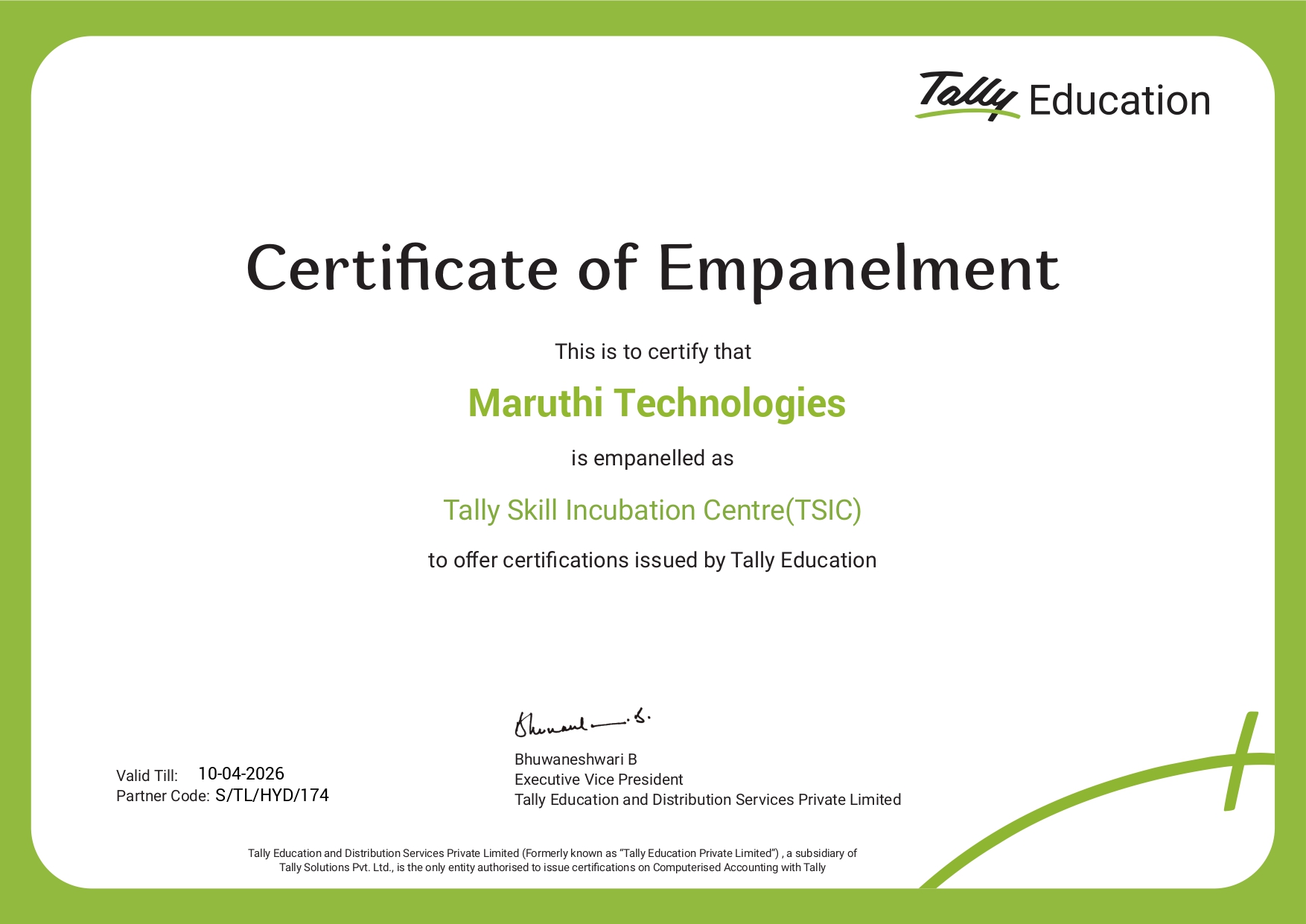 Certificate Sample