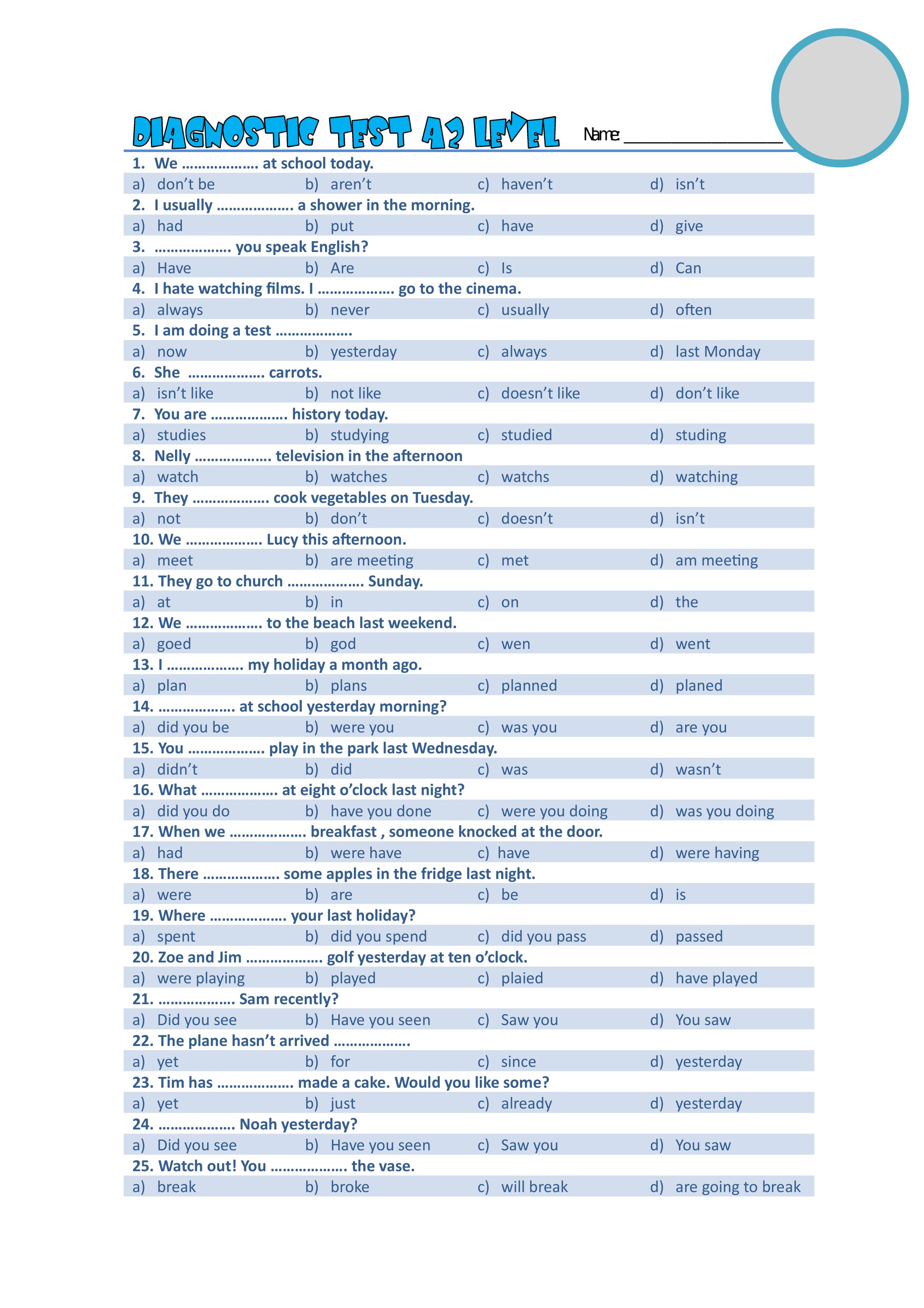 islcollective worksheets preintermediate a2 adults high school business professional  diagnostic2