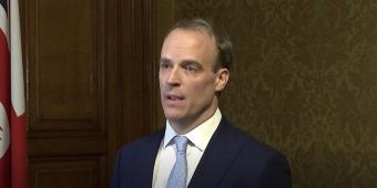 Dominic Raab says ‘strong team spirit’ behind Boris Johnson after PM admitted to intensive care with coronavirus