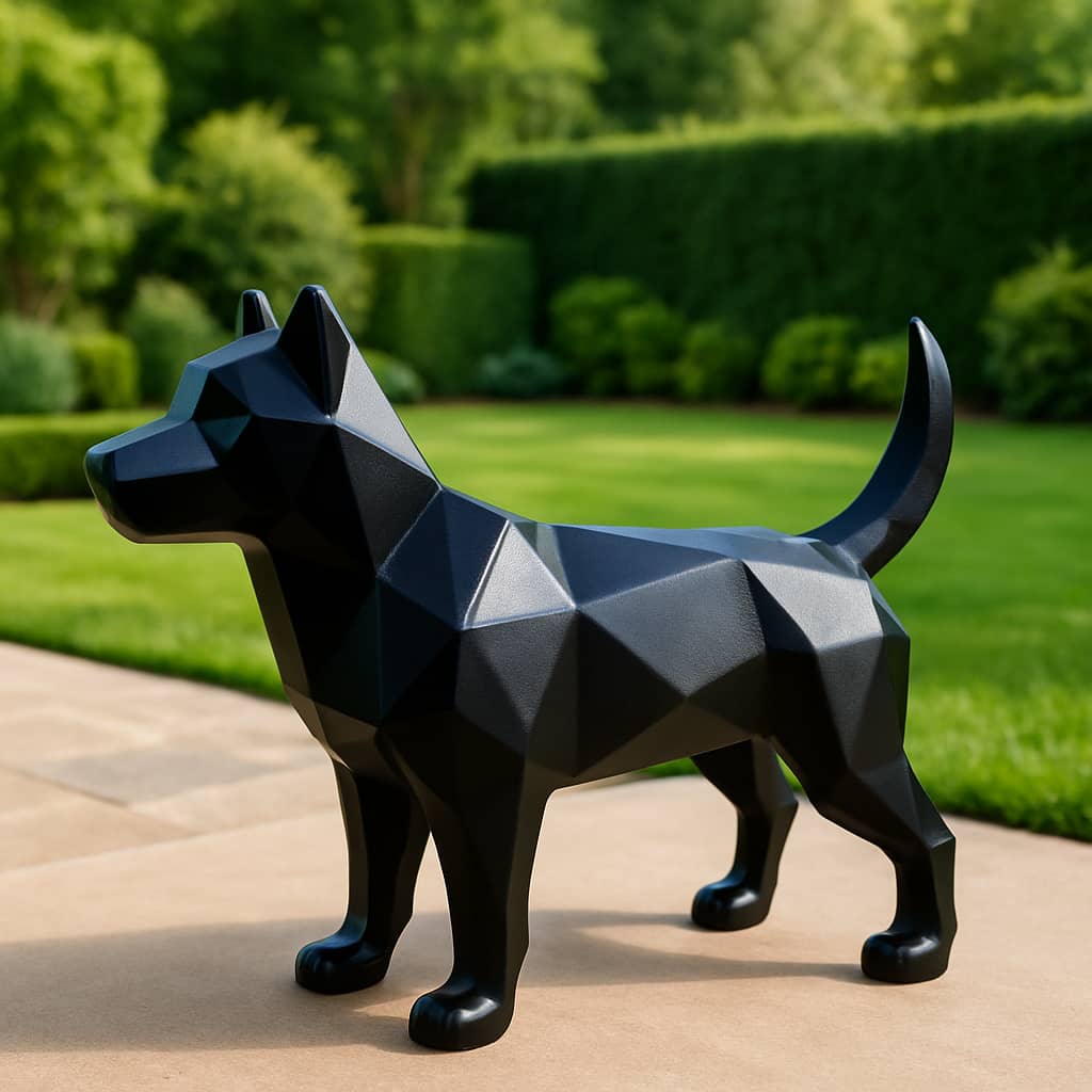 Hond origami zwart