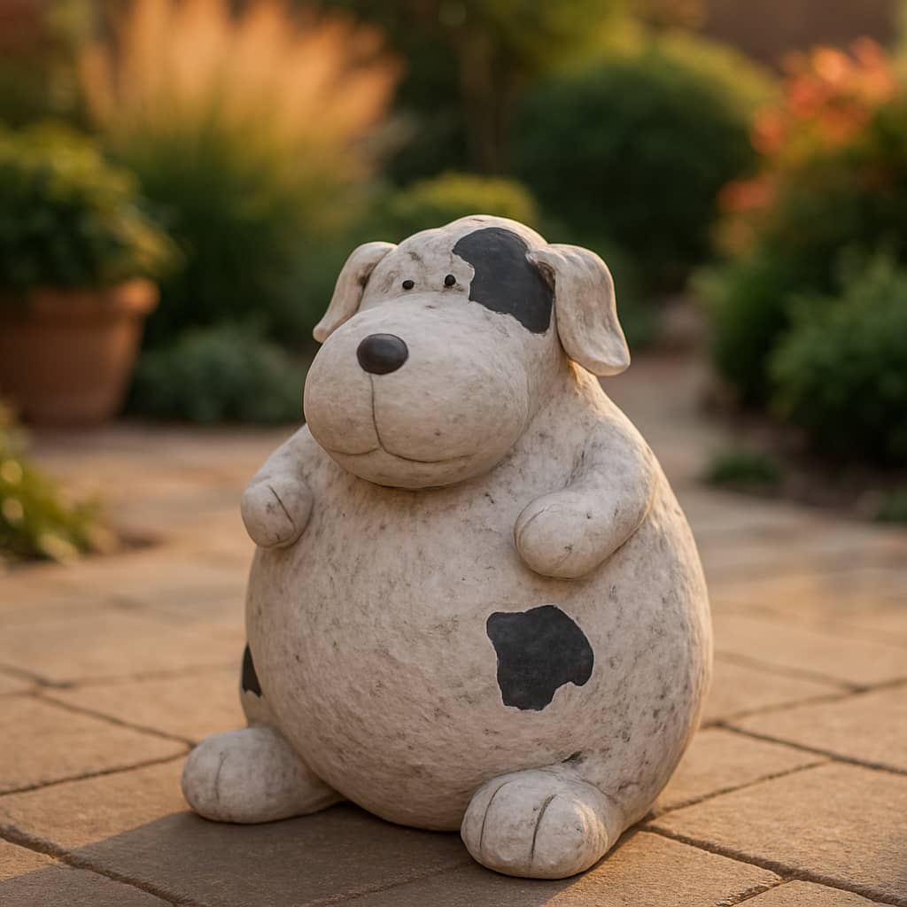Bolle hond zit
