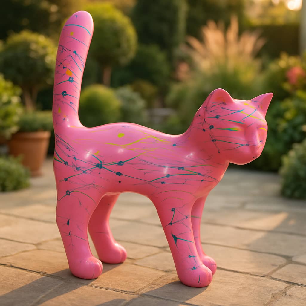 Kat staand glad 33cm