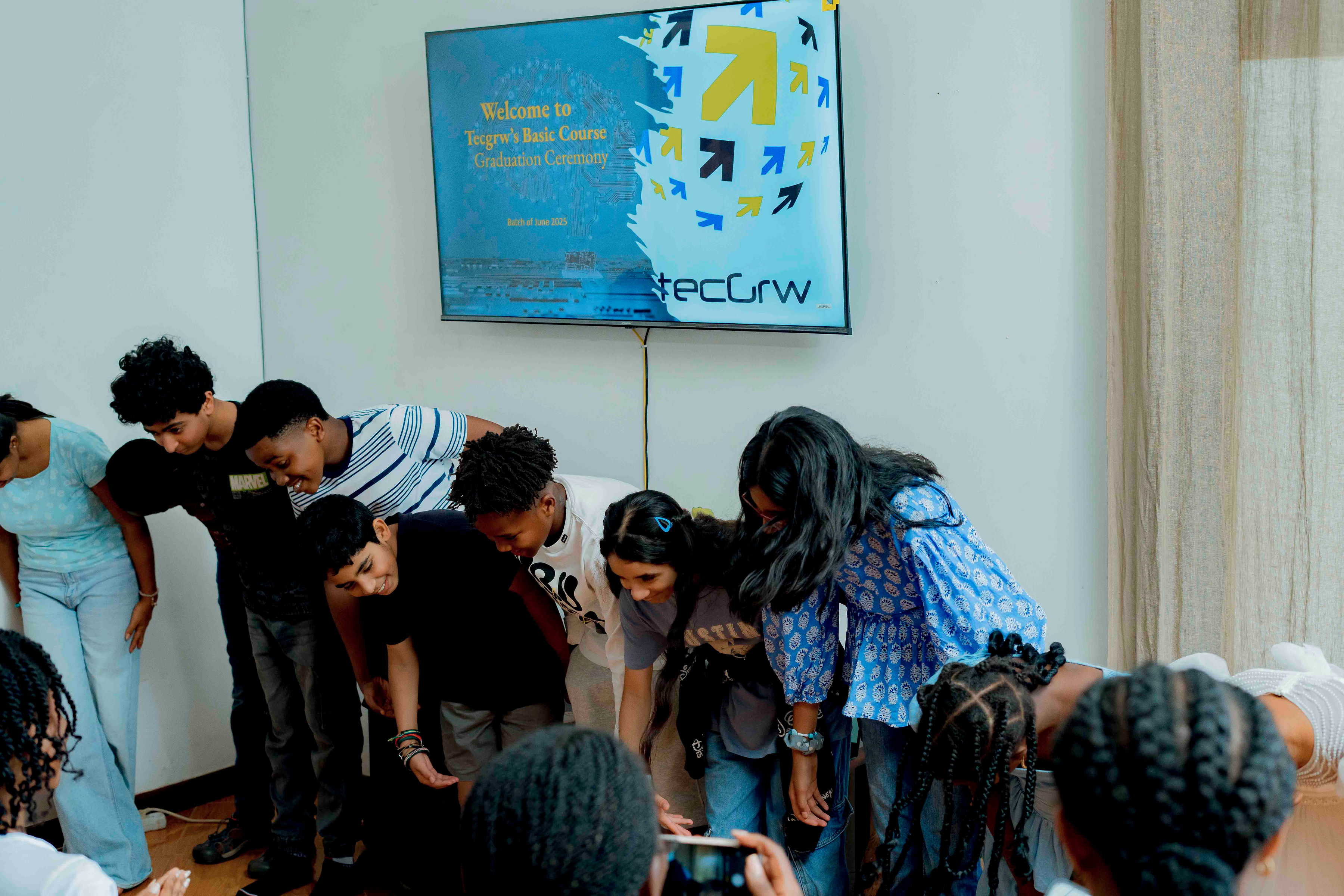 Students learning data science and programming