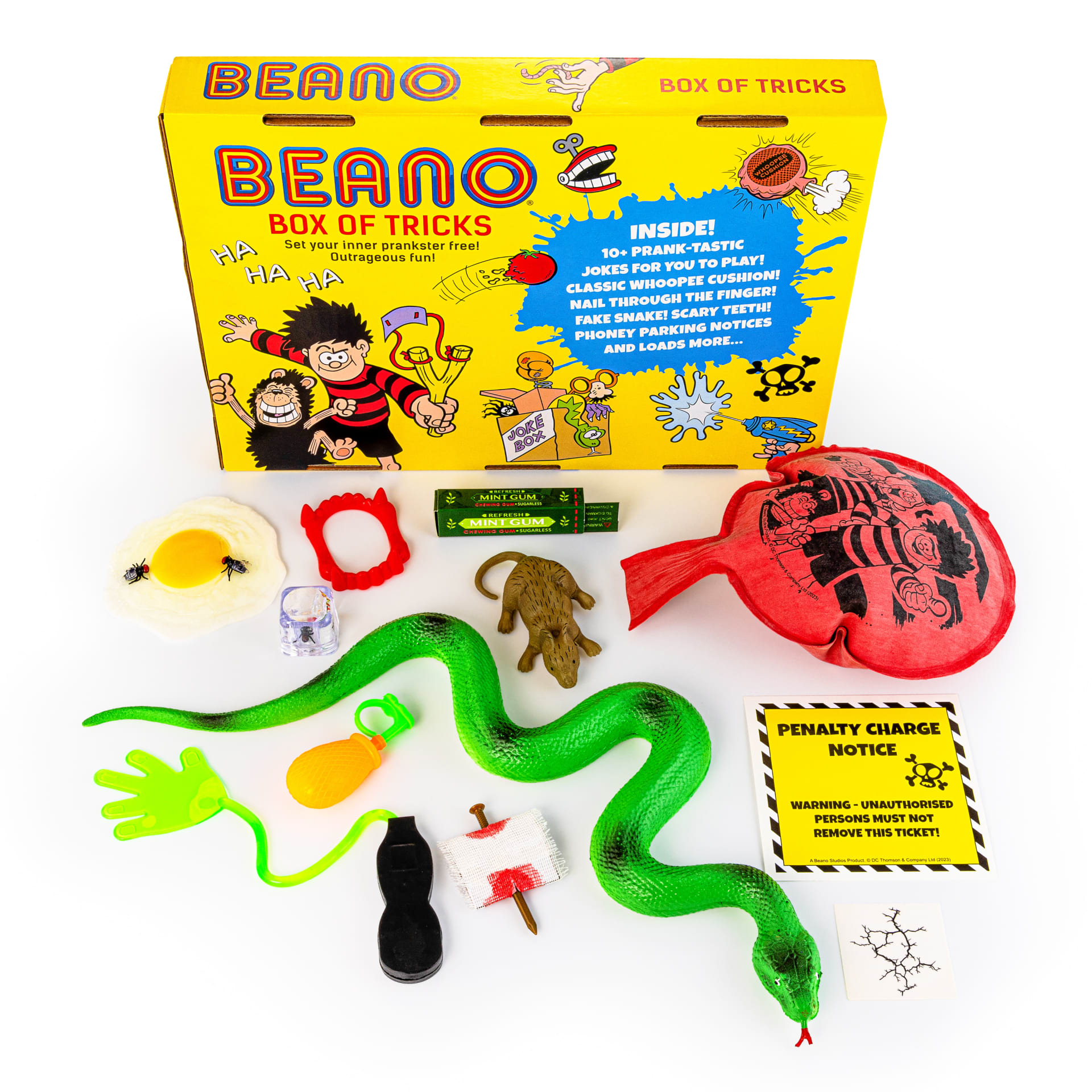 Beano toy collection group photography