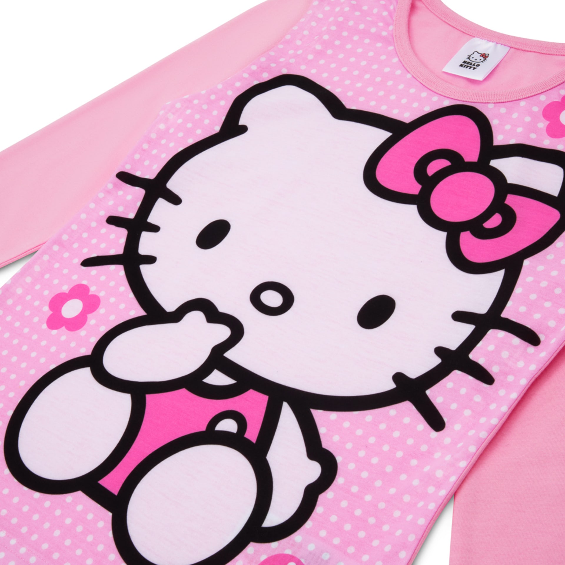 Hello Kitty pyjama detail close-up
