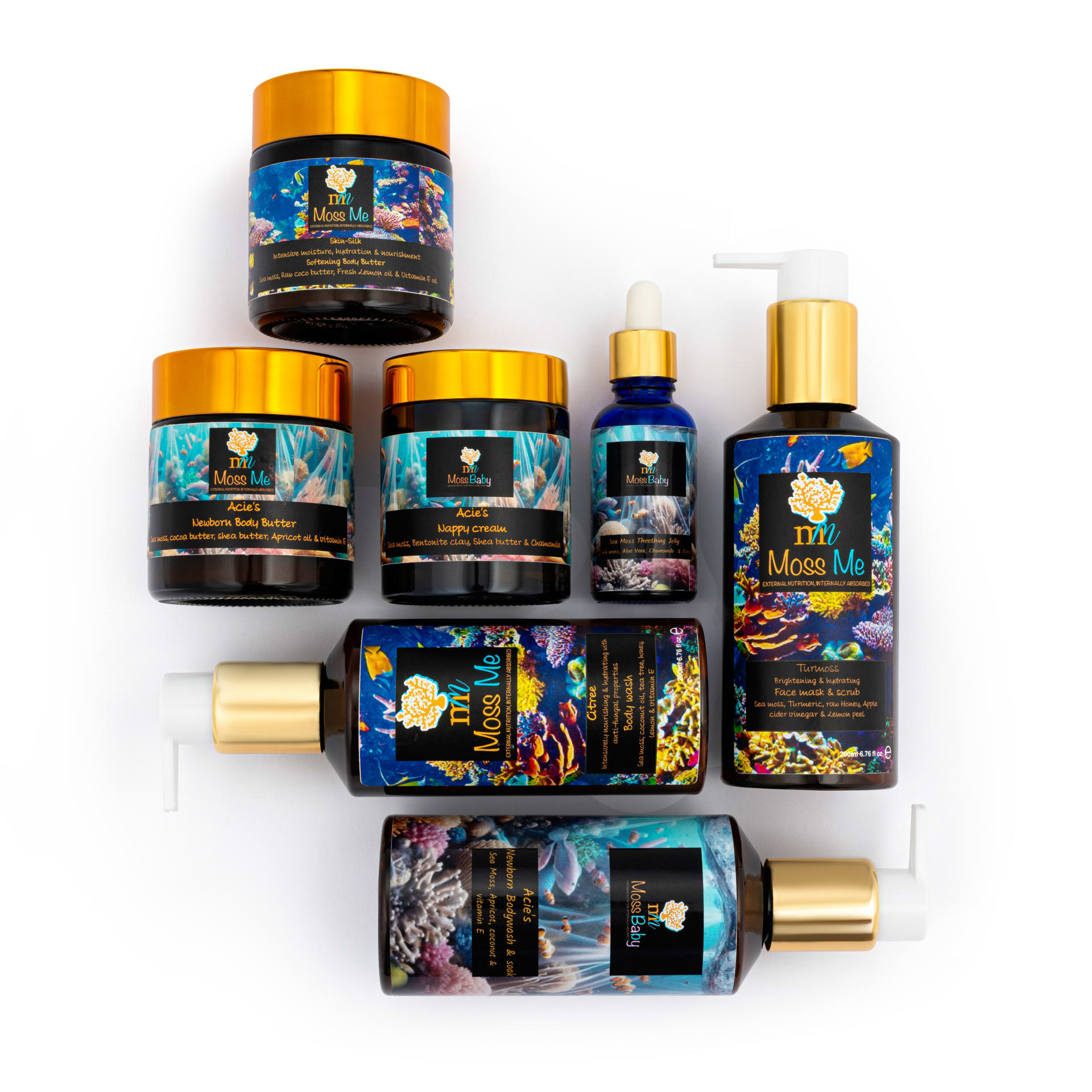 Skincare range group shot