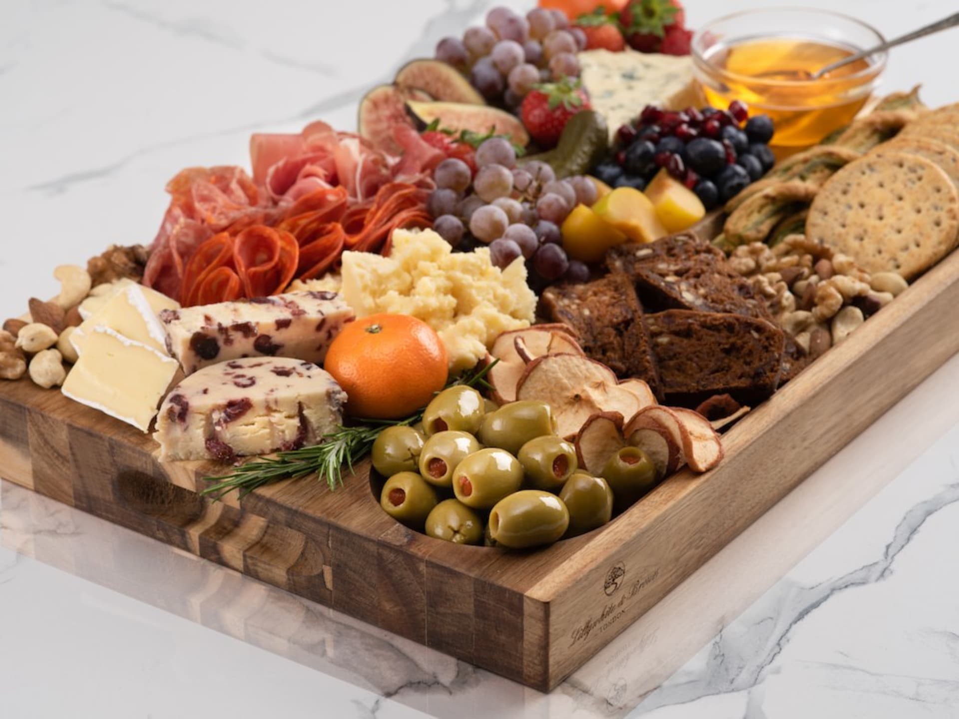 Charcuterie board cheese platter lifestyle - food product photography UK