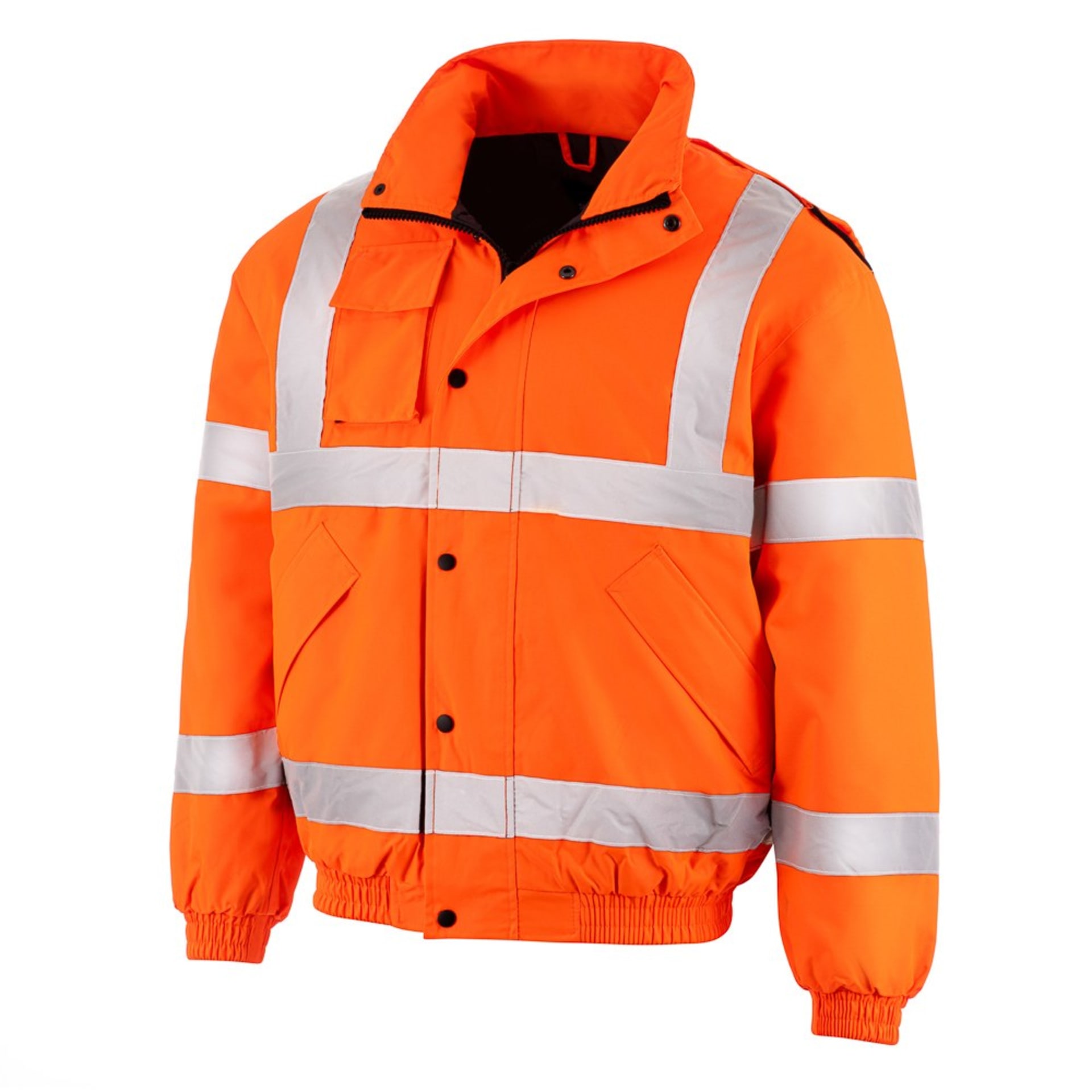 Hi-vis orange safety jacket ghost mannequin - PPE photography UK
