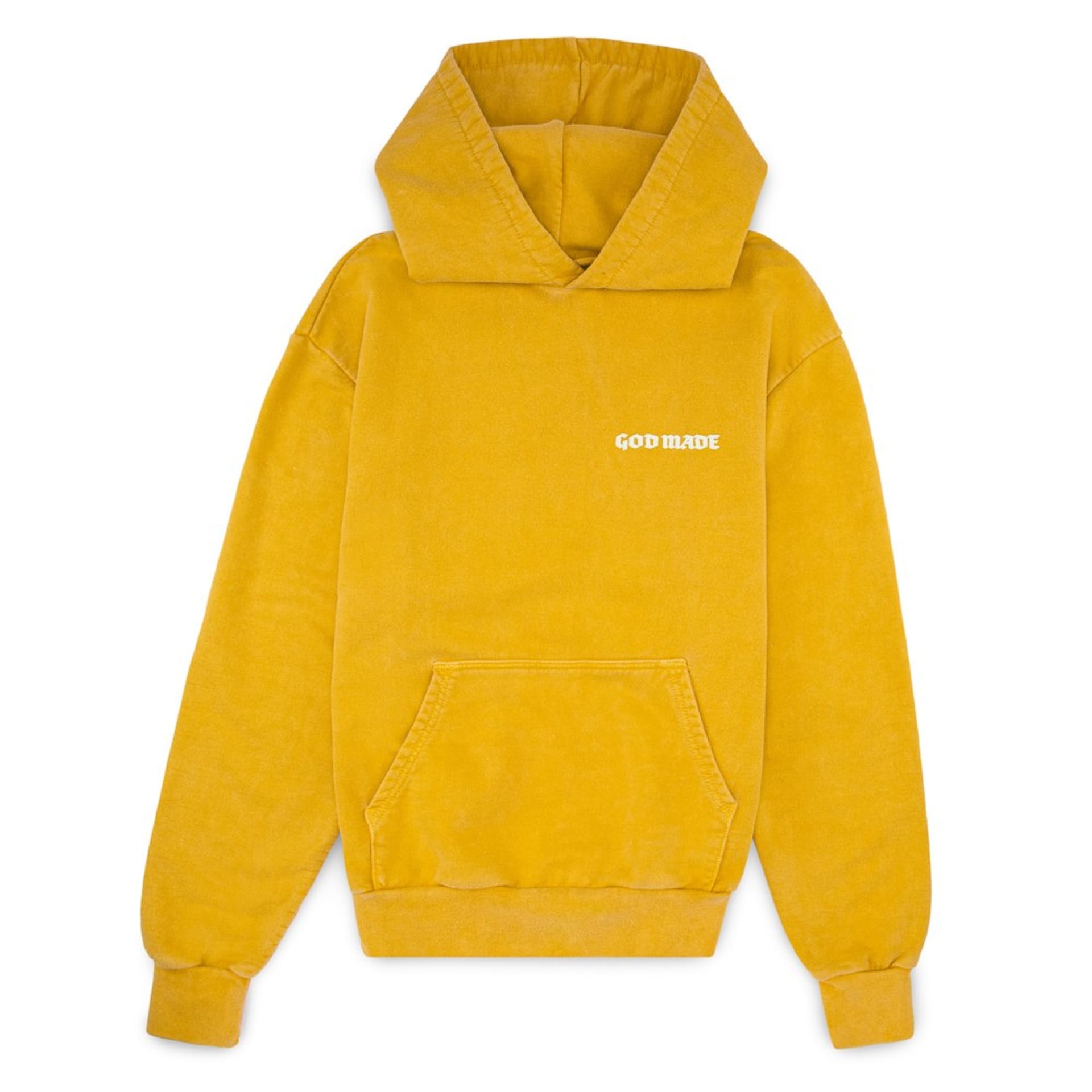 Yellow hoodie streetwear flat lay studio - clothing photography UK