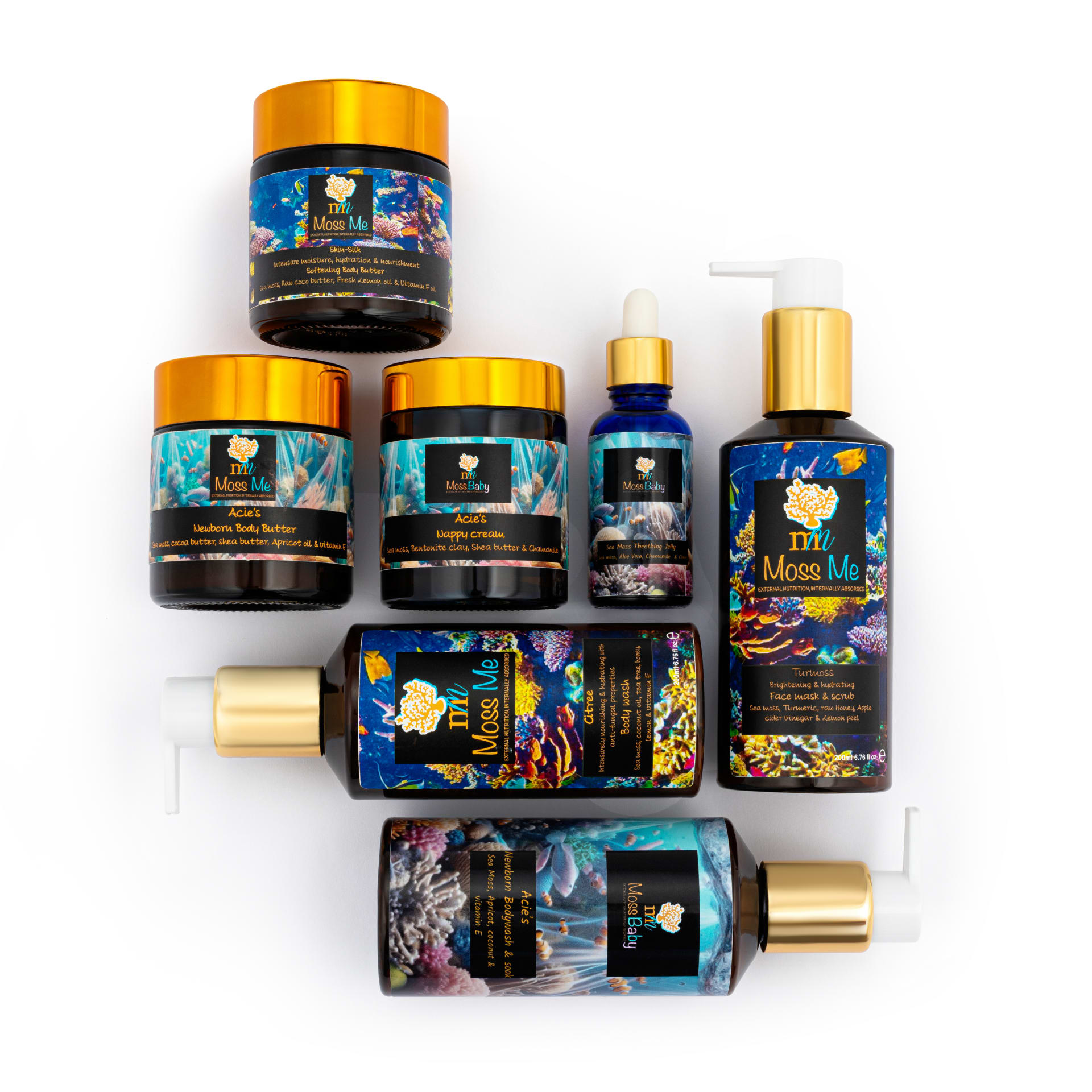 Skincare range group shot