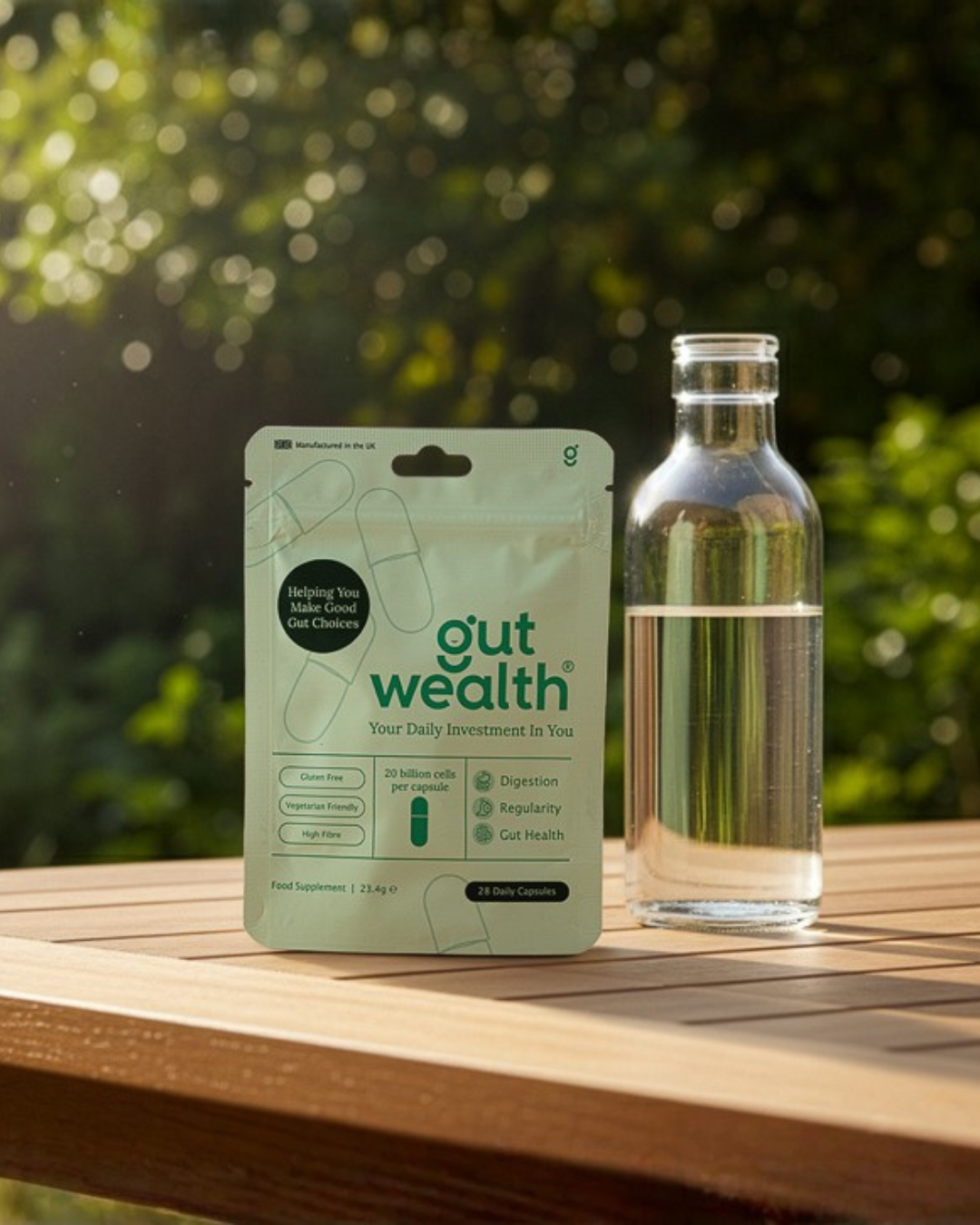 AI composite retouching - product with digital background