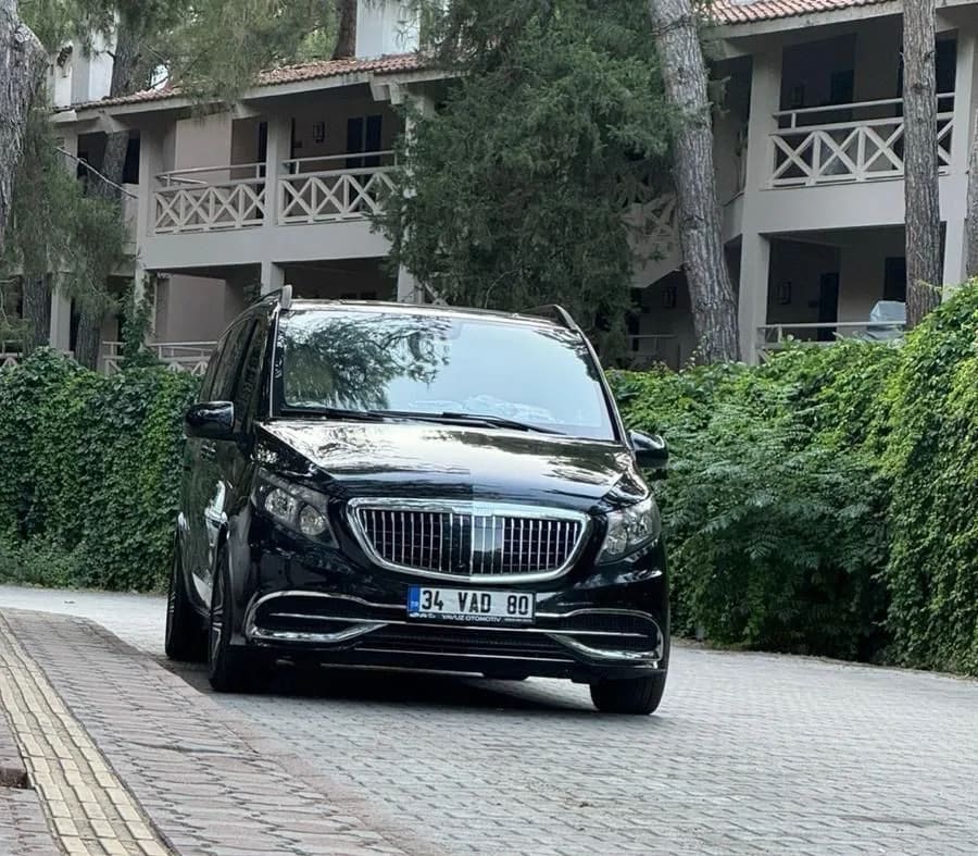 Mercedes V-Class VIP van used for shared per-seat transfers