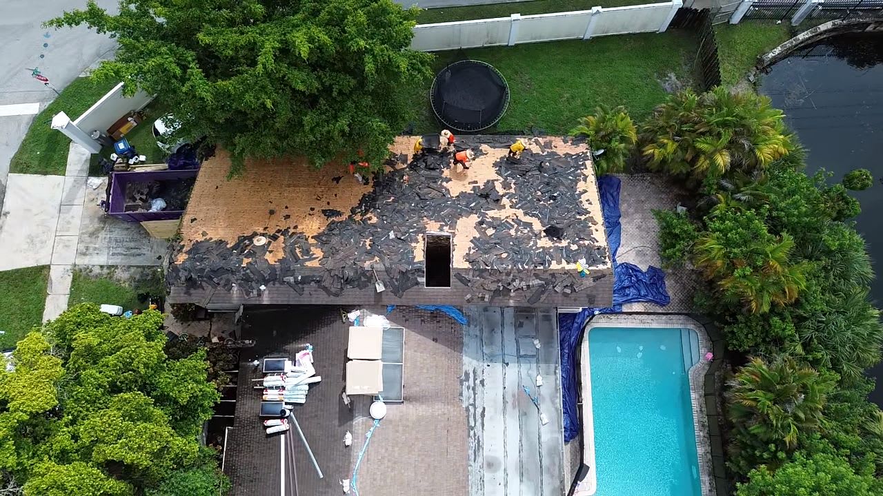 Roofing project in Dania Beach