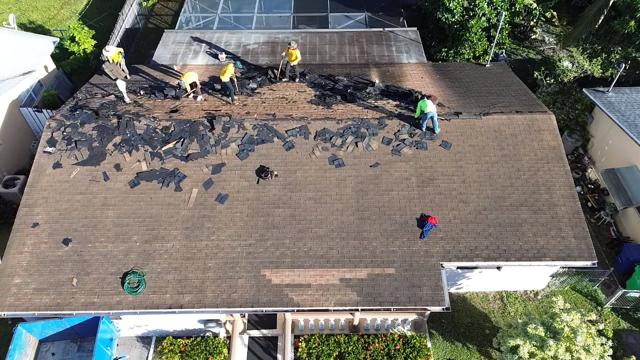 Roofing project in Weston