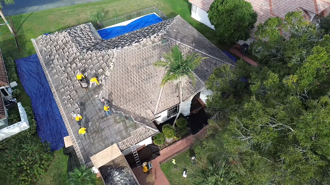 Roofing project in Boca Raton