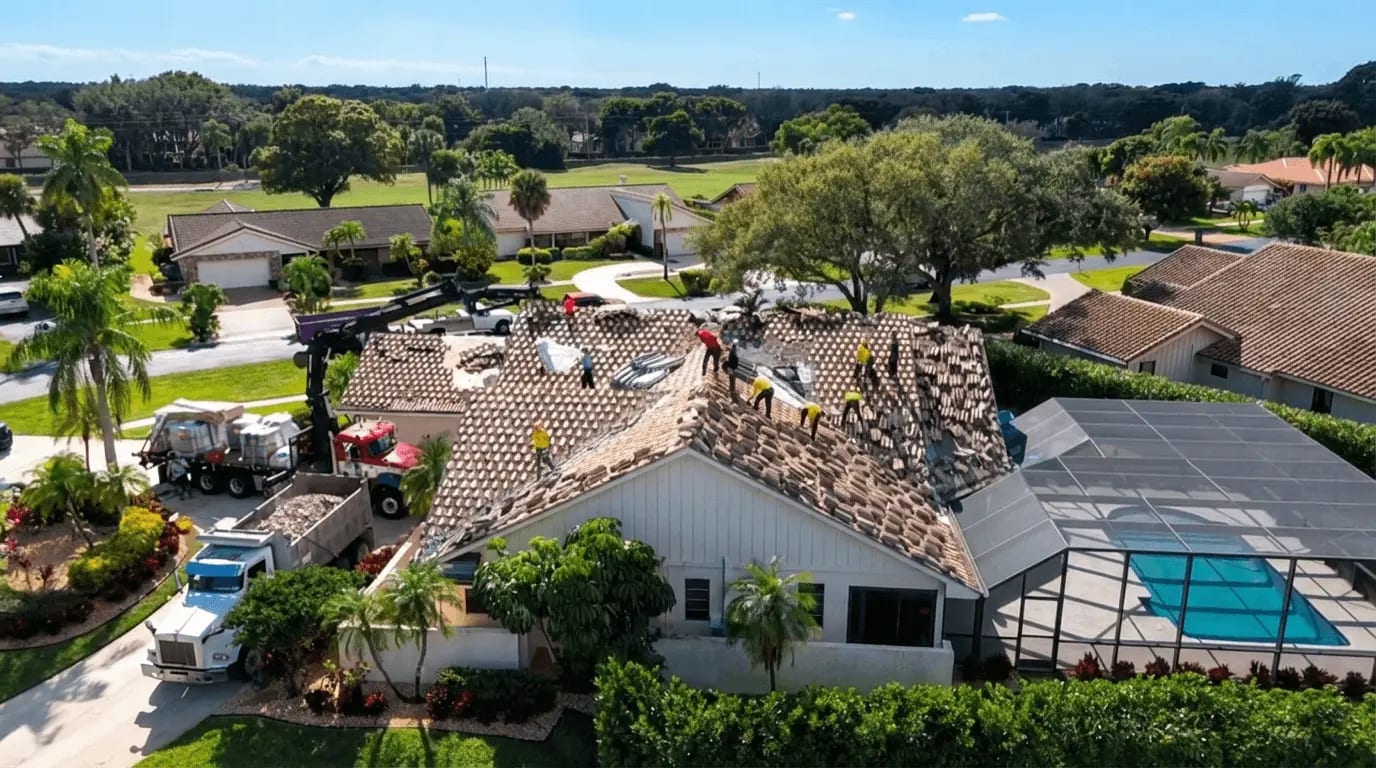 Lionz Roofing crew in Lantana