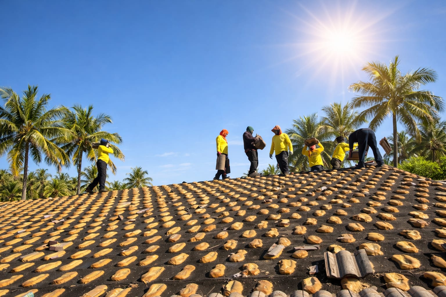 Lionz Roofing crew in Miami