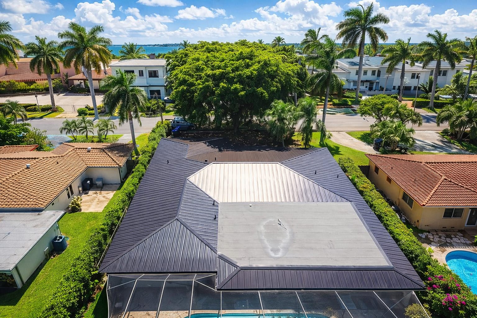 Roofing project in North Miami
