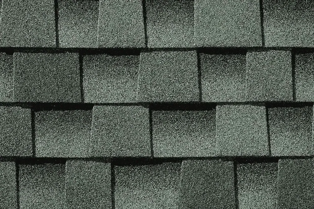 Close-up of impact-resistant asphalt shingle roofing installed in South Florida