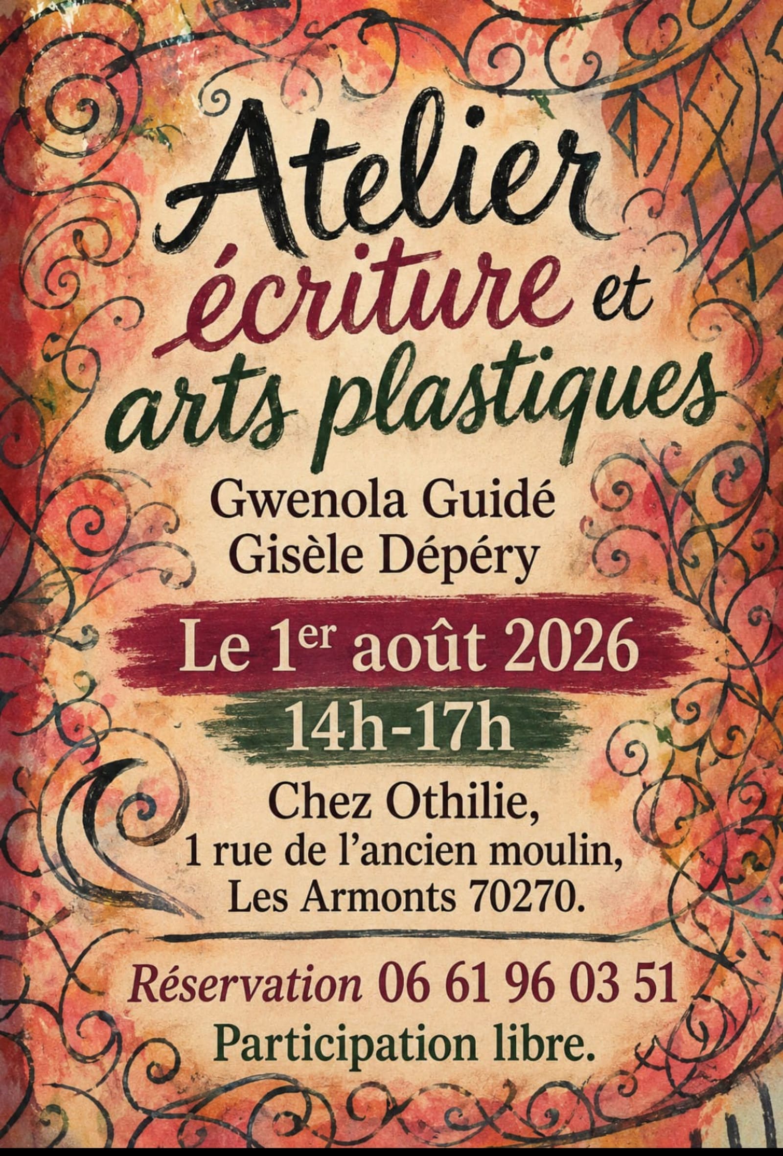 Atelier écriture et arts plastiques