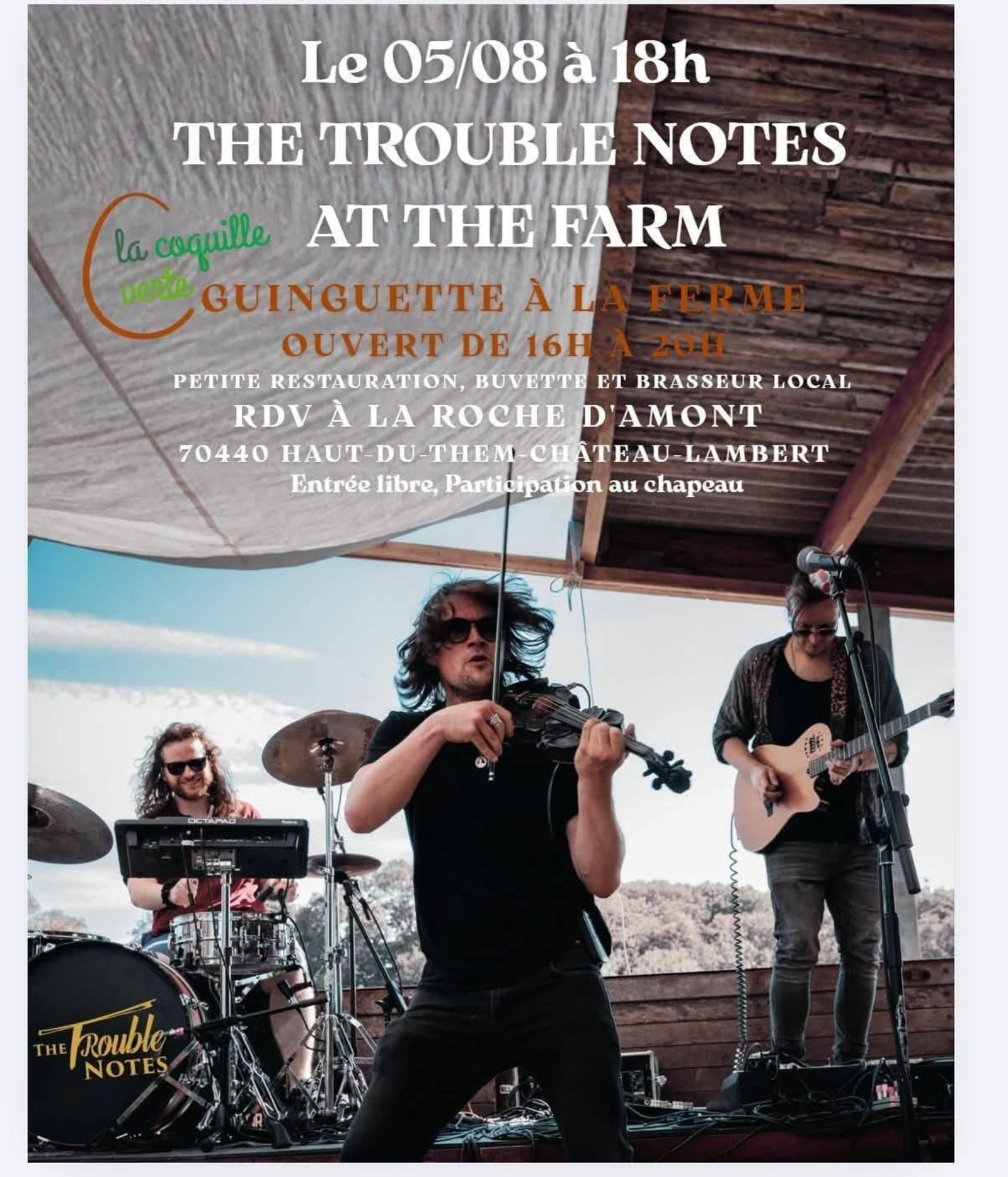 Guinguette à la ferme avec The Trouble Notes