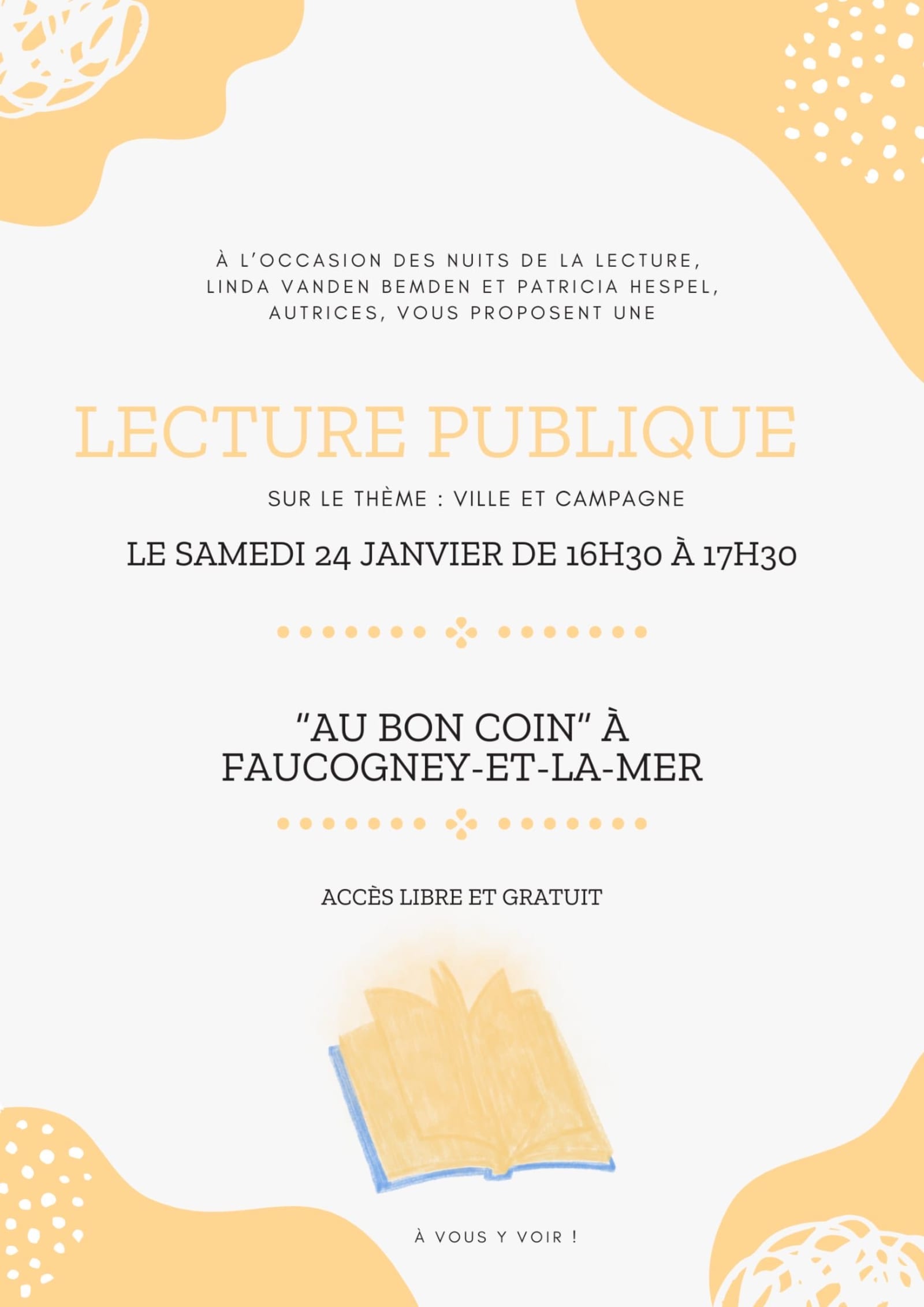 Café Associatif: Mieke et Anne + lecture