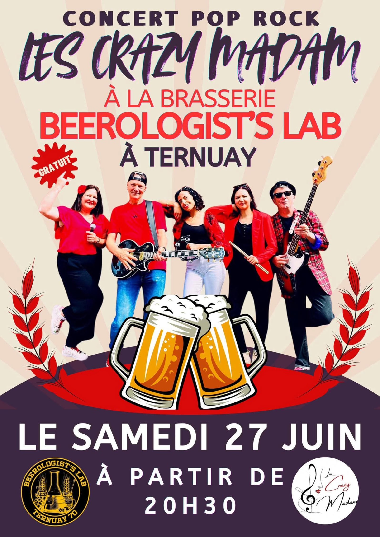 Concert Pop Rock - Les Crazy Madam