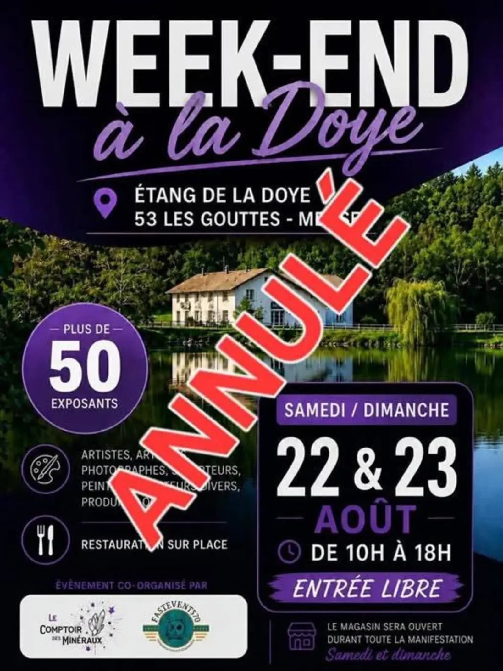 ANNULÉ - weekend à la Doye