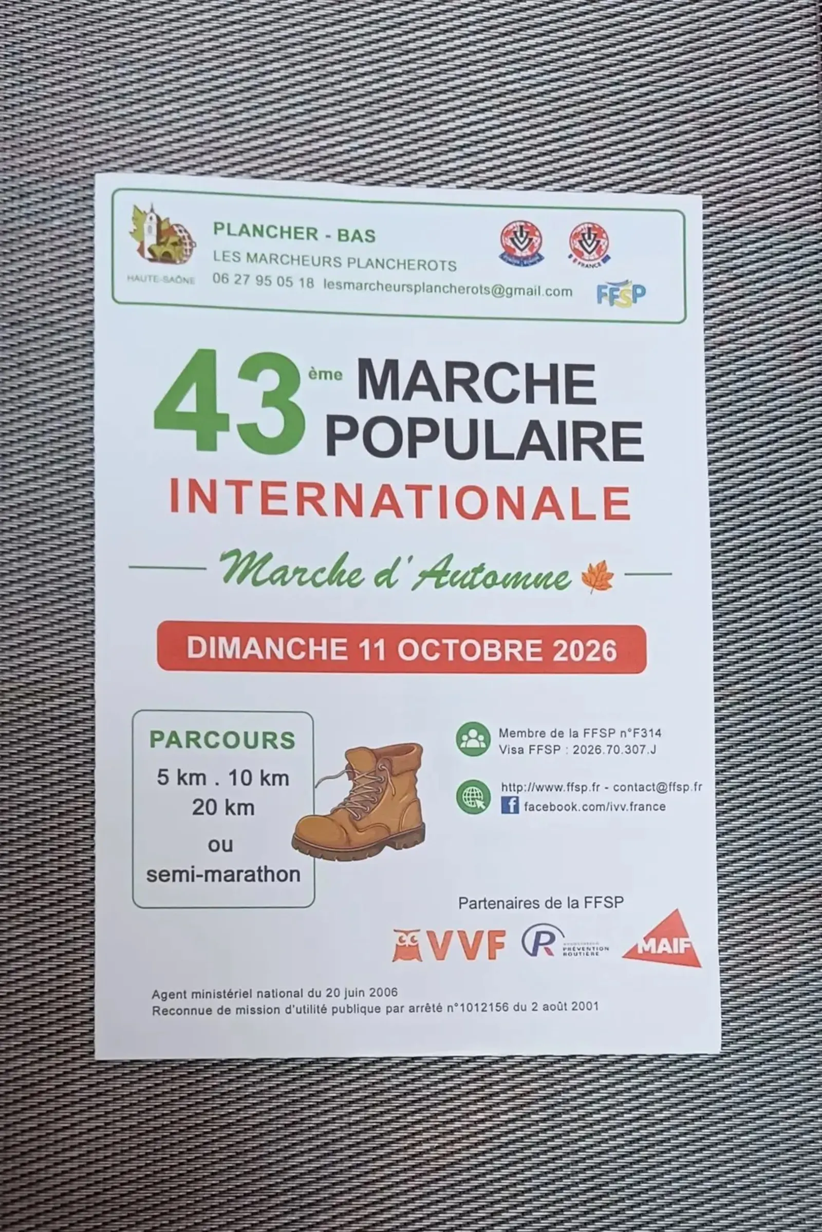 43ème Marche Populaire Internationale - Marche d'Automne