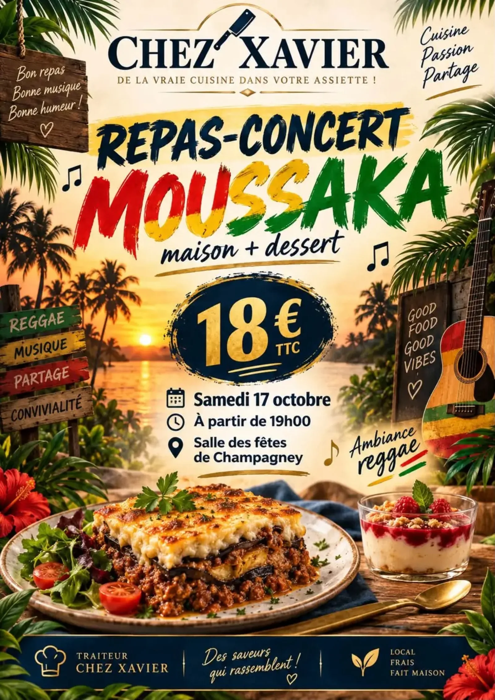 Repas-Concert Moussaka - Chez Xavier