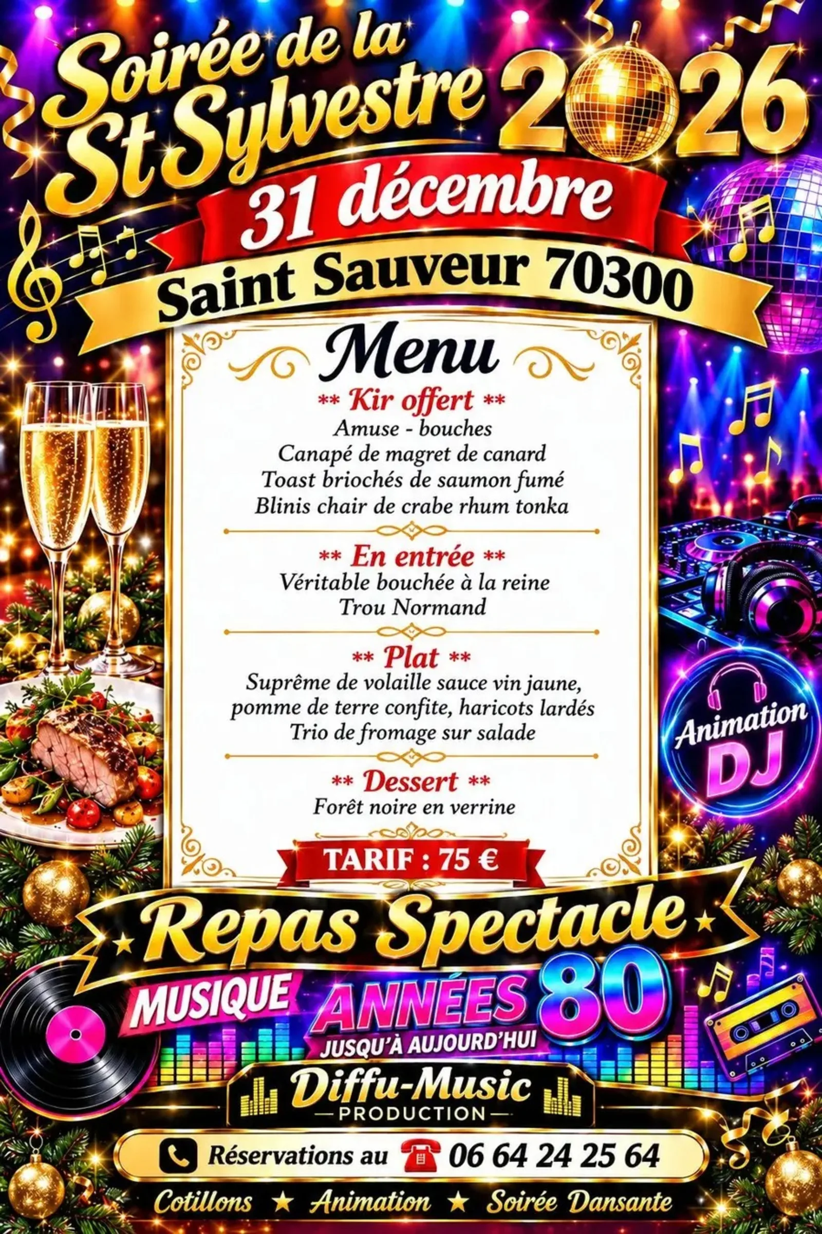 Soirée de la St Sylvestre 2026 – Saint-Sauveur