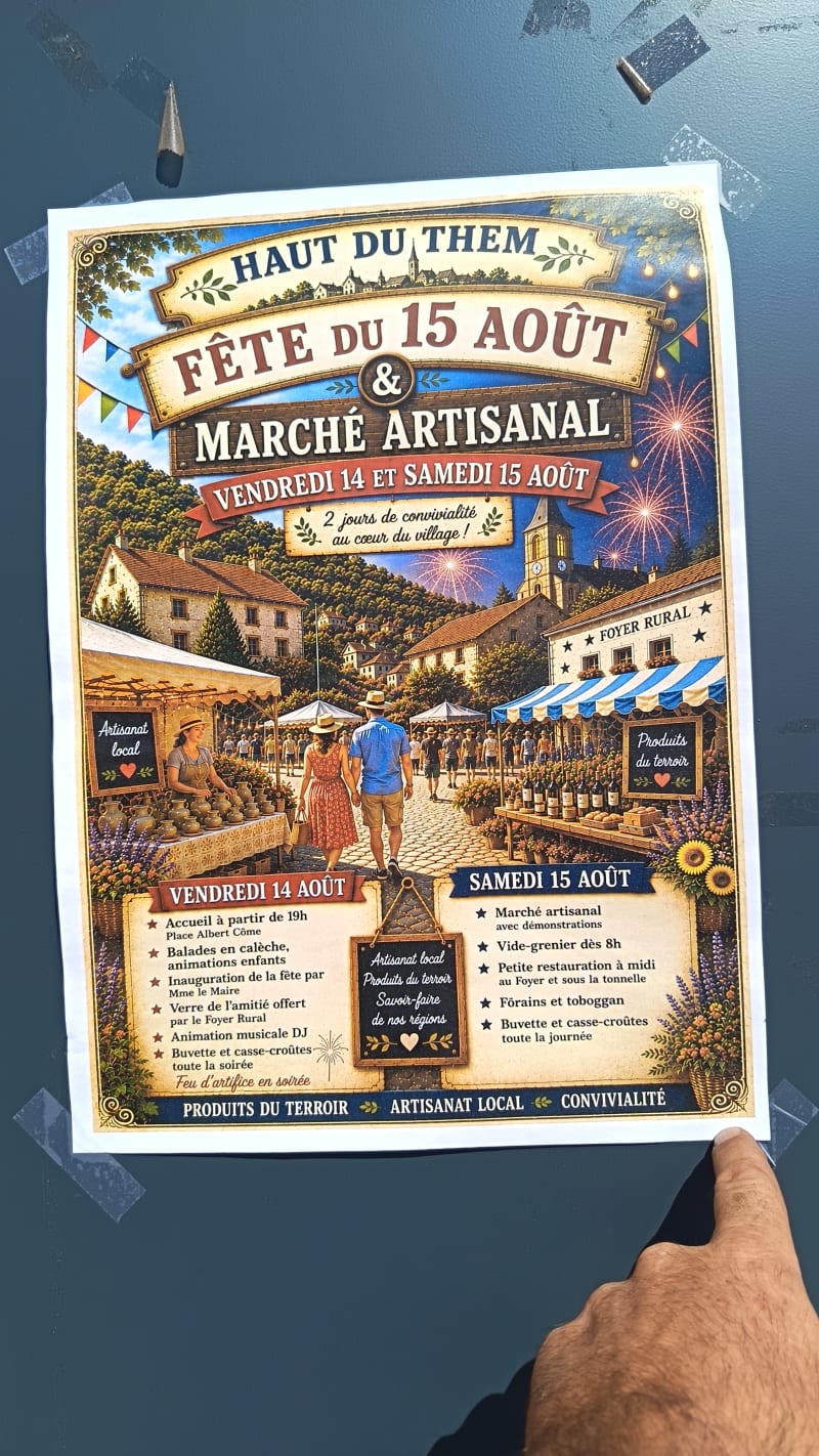 Fête du 15 Août & Marché Artisanal à Haut du Them