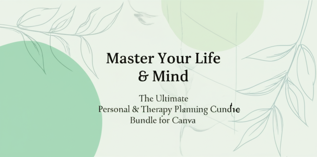 Master Your Life & Mind: The Ultimate Personal & Therapy Planning Bundle for Canva