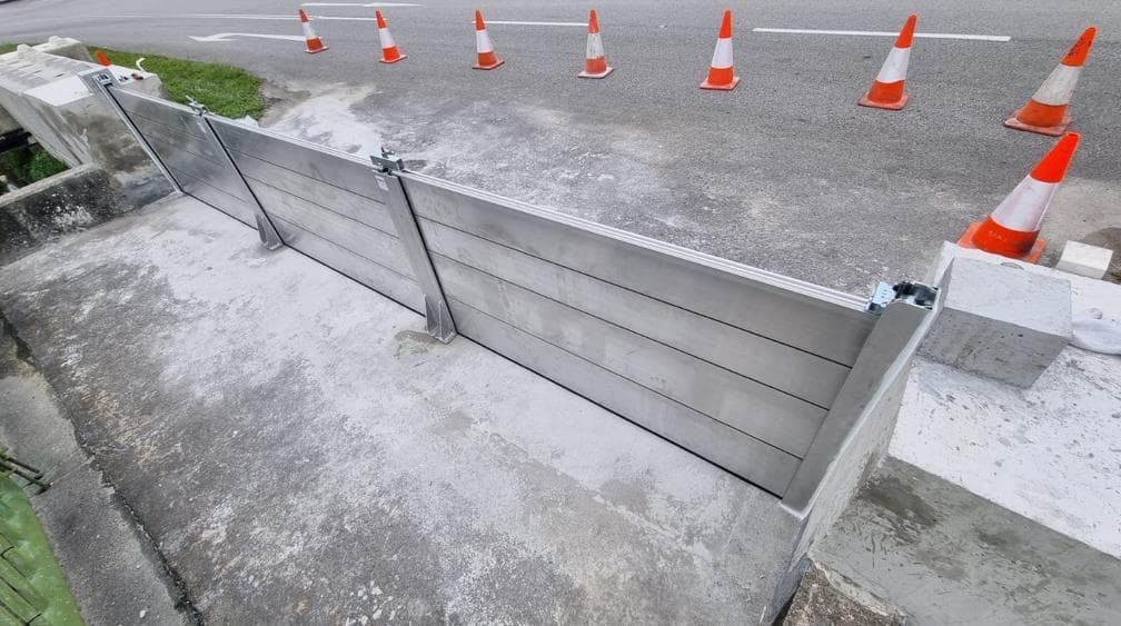 Permanent flood barrier