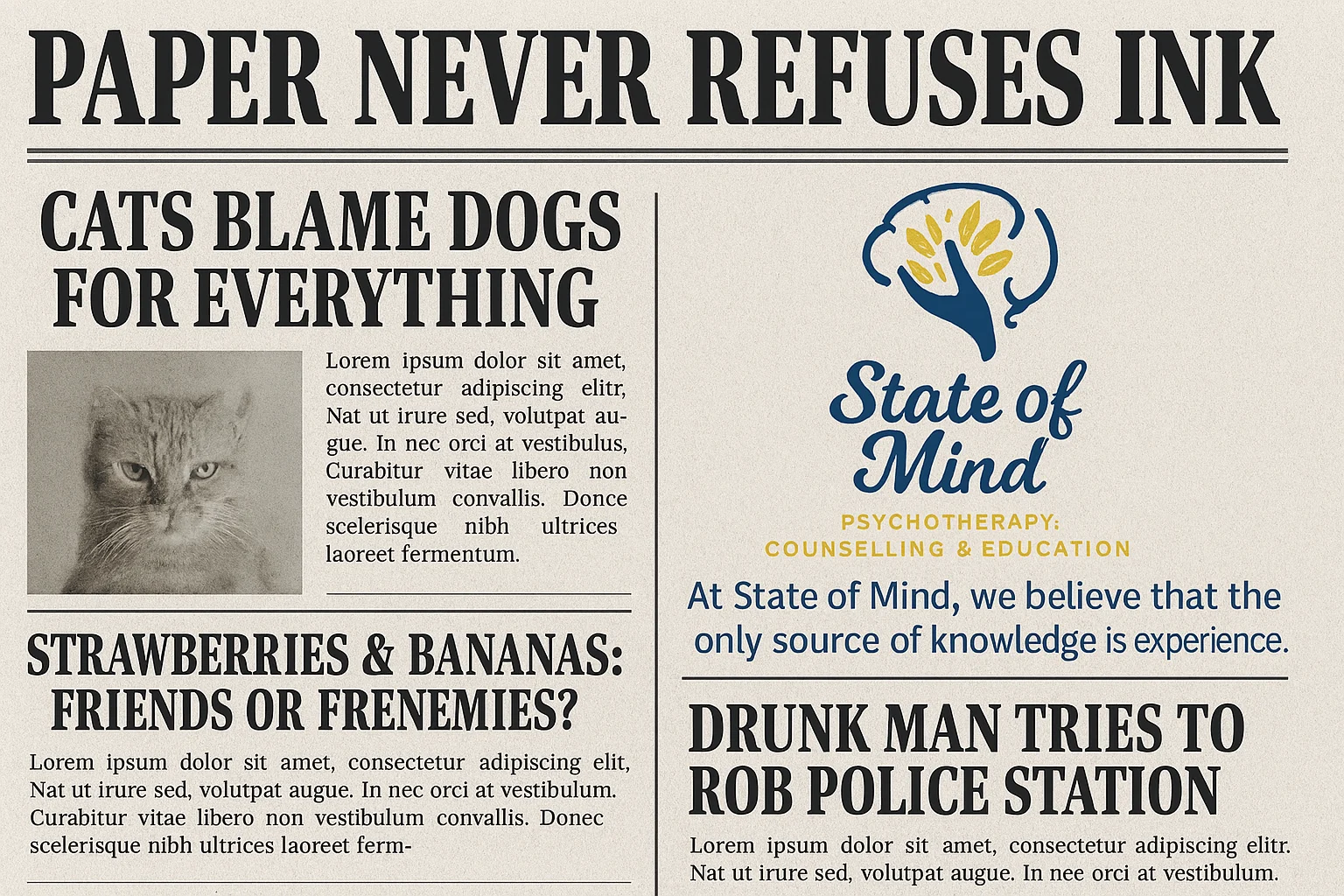 Paper never refuses ink! (A Psychoanalytic Exploration)