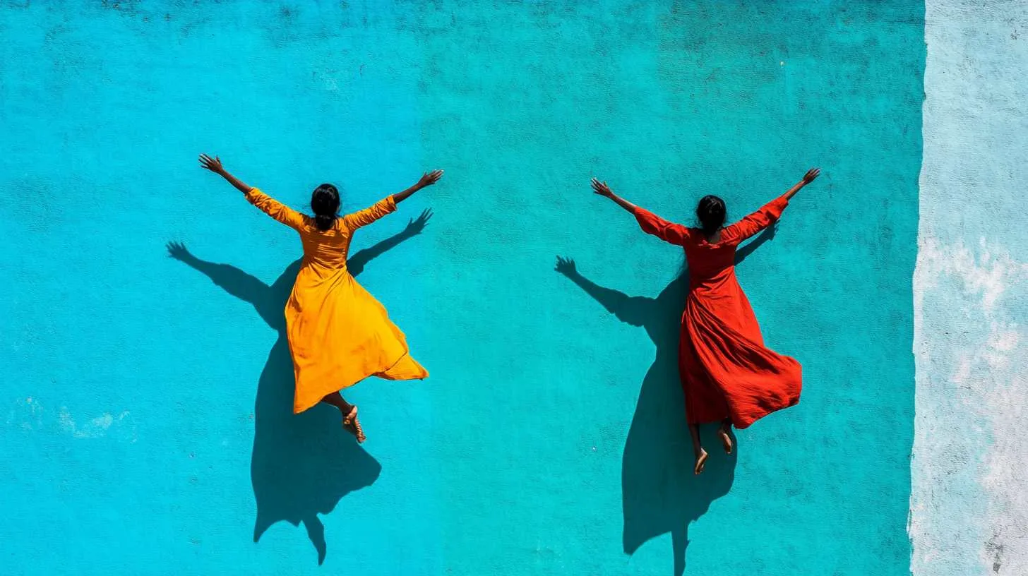 Women jumping or flying up in hope for Indian counselling directory