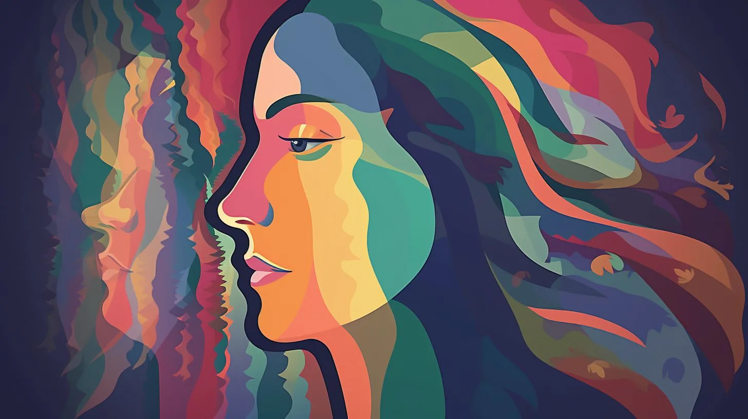 A visual representation of NPD through a woman in grandiose art - F60.81