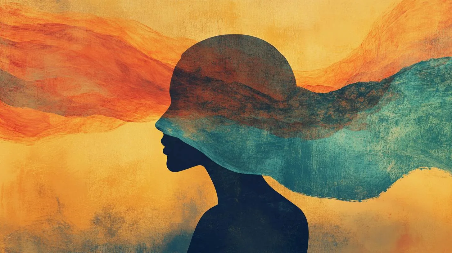 Graphic art image representative a a person seeking a psychological  journey