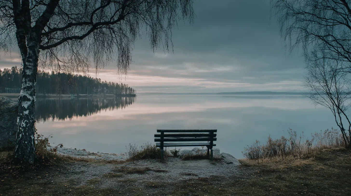 Bench looking out to lake