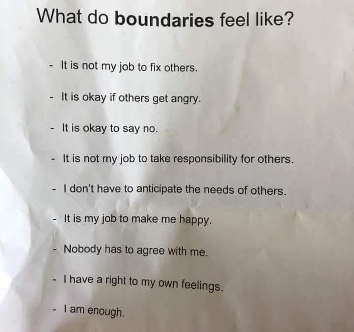 Boundaries are important: Learn to set them