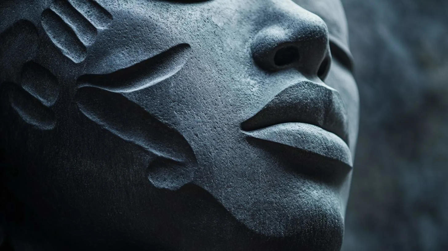 Precision carved and sculpted touched feminine beauty