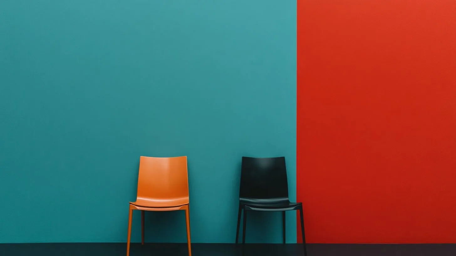 two chairs against a wall