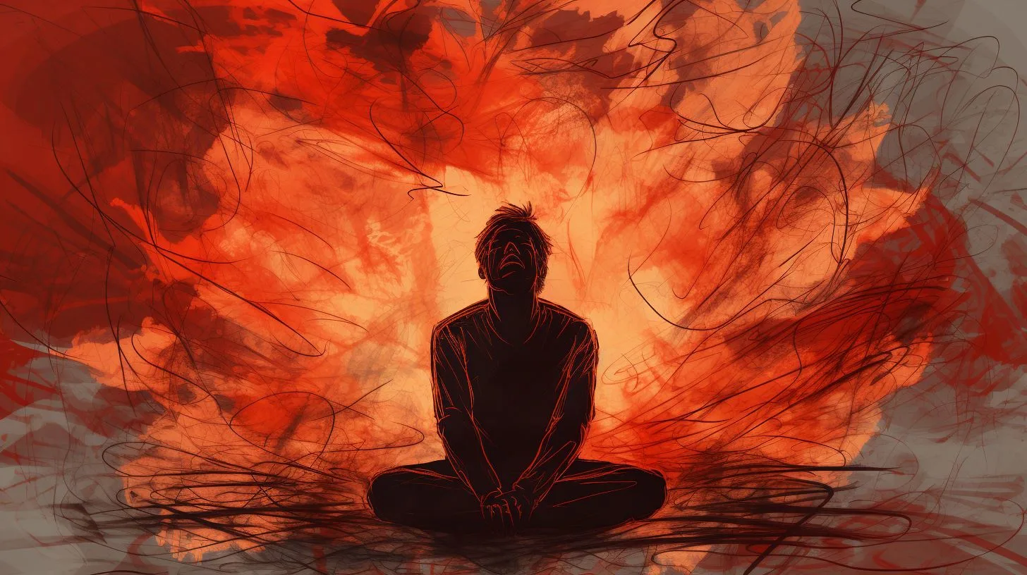 Sketch of a man trying to manage his anger